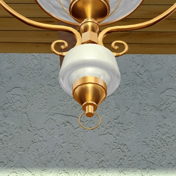 3d hanging brass lamp - Hanging Brass Lamp by piedrabuena